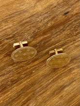 Load image into Gallery viewer, Swank (USA) 1940s Oval Etched Cufflinks 12K Gold-Filled
