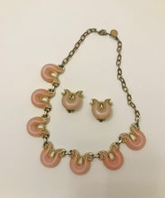 Load image into Gallery viewer, 1950s necklace and clip on earrings
