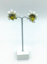 Load image into Gallery viewer, 1950s Milk Glass screw on earrings
