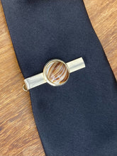 Load image into Gallery viewer, 1960s Tiger’s Eye Tie Clip
