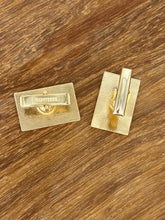 Load image into Gallery viewer, Very cool cufflinks. Gold-tone back and glasses decoration with black enamel.Patent 2472958
