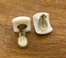 Load image into Gallery viewer, 1950’s white clip-on earrings
